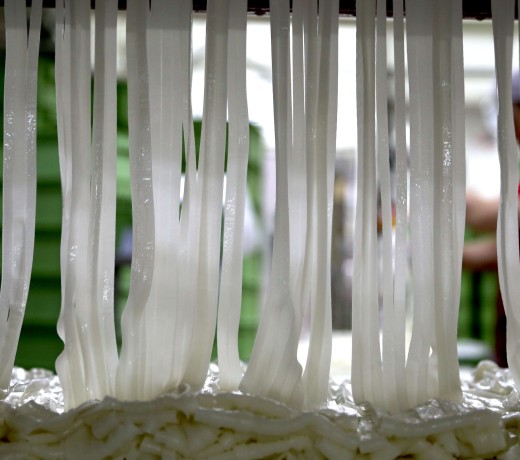 Noodle processing at one of Cheung Wing Kee’s Hung Hom factories. Pictures: James Wendlinger