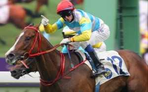 All You Wish wins with something in hand for Douglas Whyte. Photo: Kenneth Chan