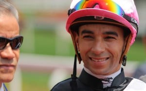 Joao Moreira (pictured with Tony Cruz) will be out to make a name for himself in Dubai on Saturday. Photo: Kenneth Chan