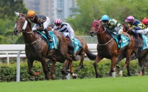 Able Friend makes it another effortless Group One victory in the Champions Mile. Photo: Kenneth Chan