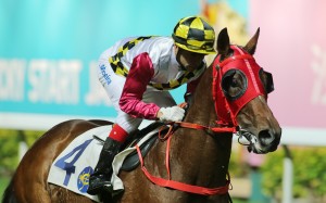 Race 2, Lucky Profit, ridden by Joao Moreira, won the class 5 over 1200m at Happy Valley. 16DEC15