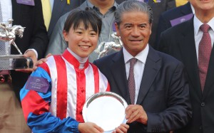 Kei Chiong was crowned the inaugural winner of the Tony Cruz Award, but the Hong Kong legend believes the female apprentice needs to learn how to win from the back. Photo: Kenneth Chan