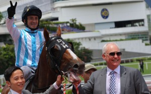 Douglas Whyte has a nice book of rides at Sha Tin on Sunday. Photos: Kenneth Chan