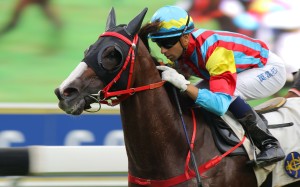 Joao Moreira guides Healthy Joyful to victory at Sha Tin on Sunday, one of his four victories. Photos: Kenneth Chan