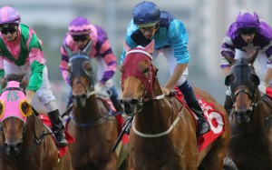 Hugh Bowman guides Not Listenin’tome to victory in the Jockey Club Sprint. Photos: Kenneth Chan