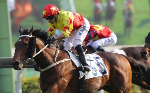 Silvestre de Sousa guides California Disegno to victory at Sha Tin on Saturday. Photos: Kenneth Chan