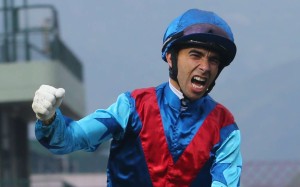 Race 8, Rapper Dragon, ridden by Joao Moreira, won the BMW Hong Kong Derby(2000m) at Sha Tin on 19Mar17.