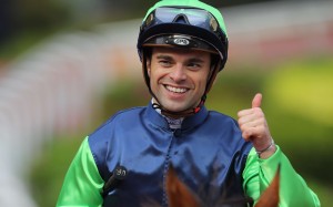 Umberto Rispoli is all smiles after winning on Right Call at Sha Tin on Sunday. Photos: Kenneth Chan