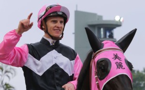 Hong Kong-based rider claims Australia’s top 1,600m race for a second time to add to Hong Kong Mile and Hong Kong Sprint wins already this season