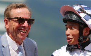 John Size and Jack Wong celebrate Giddy Giddy’s victory. Photos: Kenneth Chan
