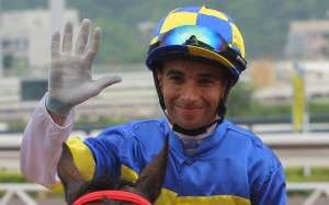 Joao Moreira celebrates his fifth winner at Sha Tin on Sunday. Photos: Kenneth Chan