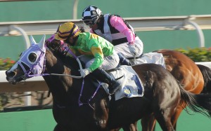 Keith Yeung drives Classic Emperor to victory at Sha Tin on Saturday. Photos: Kenneth Chan