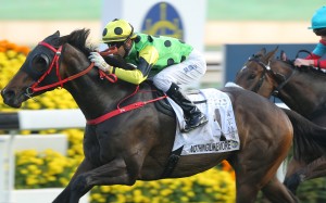 Nothingilikemore wins the Classic Mile. Photos: Kenneth Chan