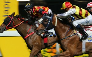 Olivier Doleuze drives Bond Elegance to victory at Happy Valley on Wednesday night. Photo: Kenneth Chan