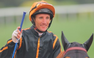 Damien Oliver celebrates a win in Hong Kong in 2011. Photos: Kenneth Chan
