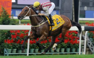 Joao Moreira guides Romantic Touch to victory in the Macau Hong Kong Trophy at Taipa in March. Photos: Kenneth Chan