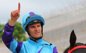 Zac Purton collects his fourth winner of the day with Patch Baby. Photos: Kenneth Chan