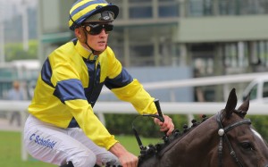 Chad Schofield after winning on Shimmer and Shine last season at Sha Tin. Photos: Kenneth Chan