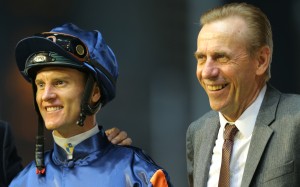 Zac Purton and John Size celebrate a winner together. Photos: Kenneth Chan