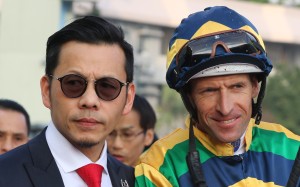 Trainer Frankie Lor and Hugh Bowman after they paired up to win last month’s Hong Kong Classic Mile at Sha Tin. Photos: Kenneth Chan