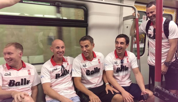 Manchester United stars ride MTR and meet top jockeys in Hong Kong