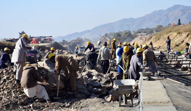 China helps fund infrastructure-building in its neighboring regions through the "Belt and Road Initiative."