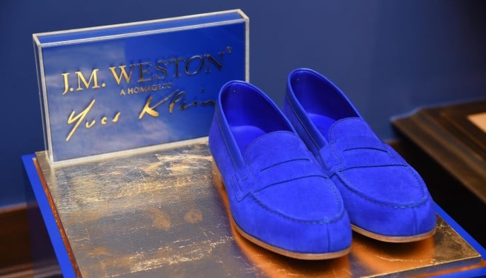 靴 jm weston signature loafer blue box calf Men's Black & Ocean Blue boxcalf 180 Loafer – J.M. Weston