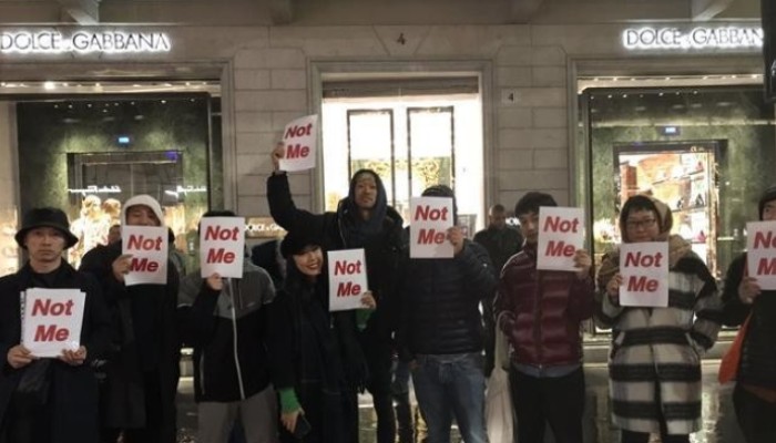 Dolce and gabbana protest 2025