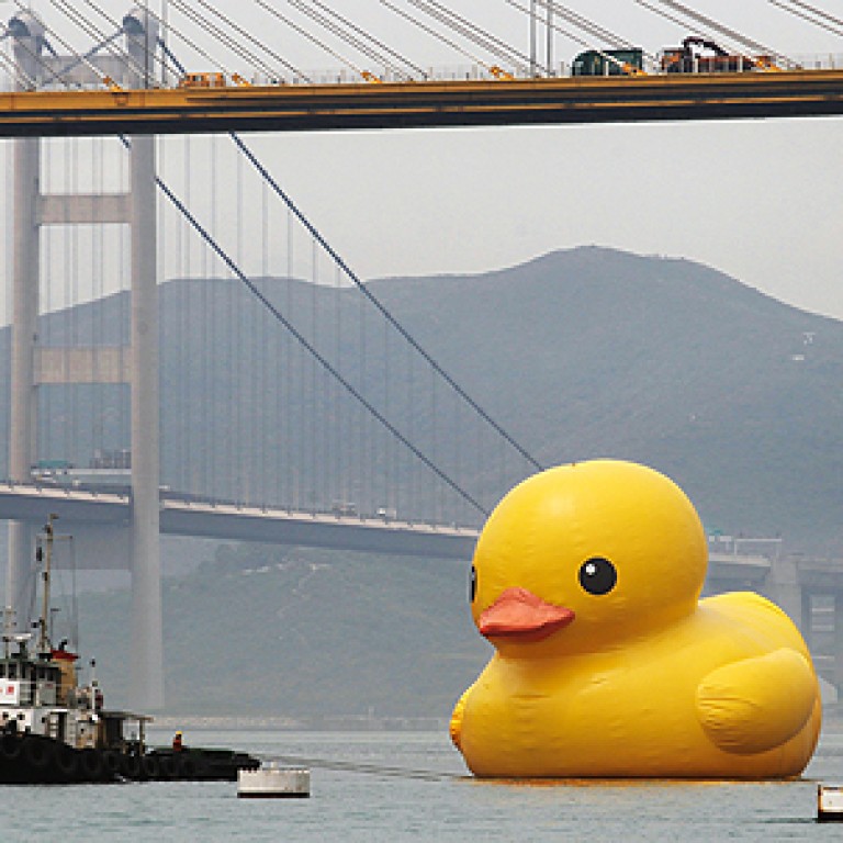 'Friendly' Rubber Duck makes a splash in Hong Kong | South China ...