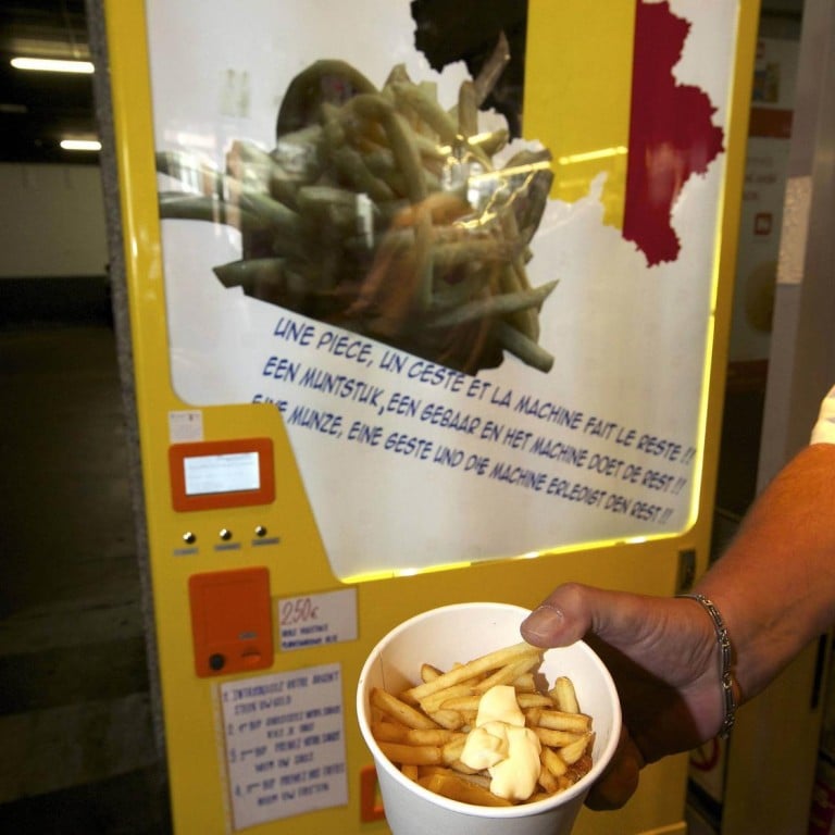 Firstever vending machine in Belgium sells hot fries South China