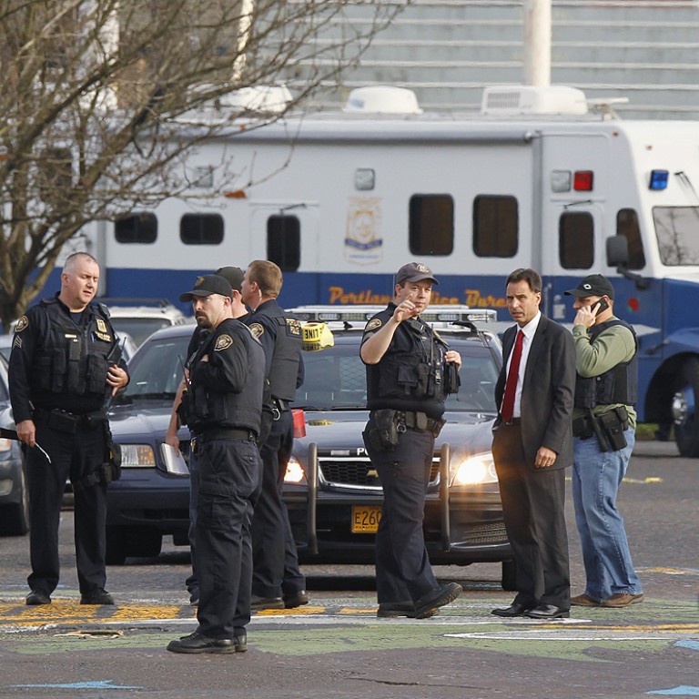 Three teens, man shot outside Oregon high school in suspected gang