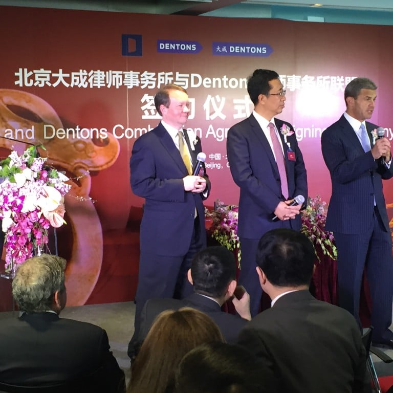 Dentons, Dacheng sign merger to create world’s biggest law firm South
