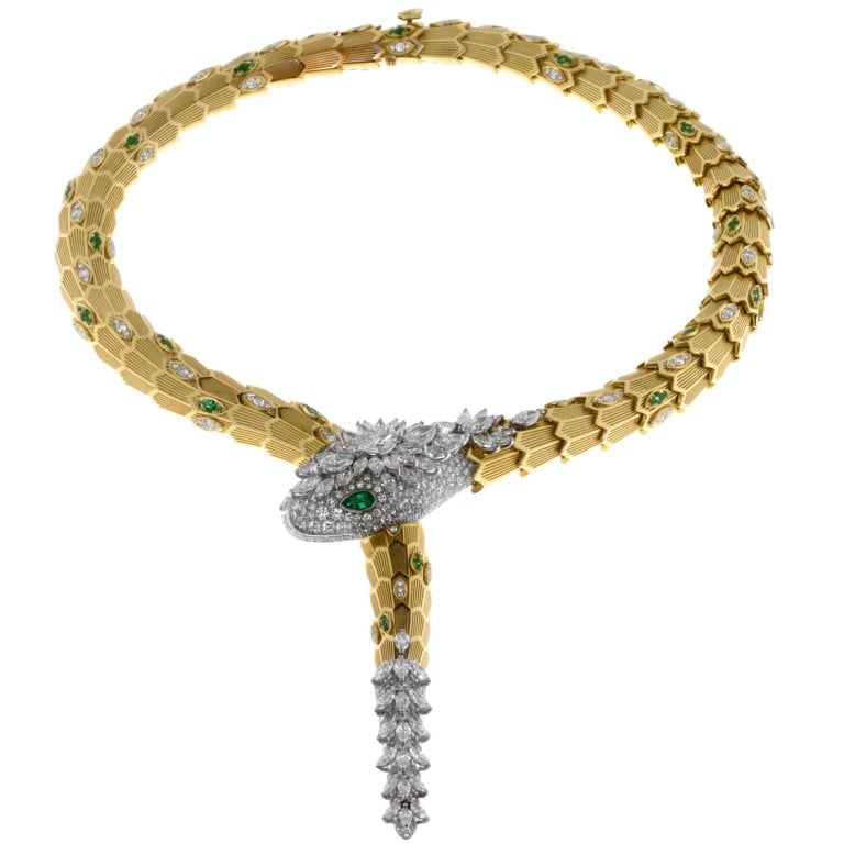 bulgari snake diamond necklace