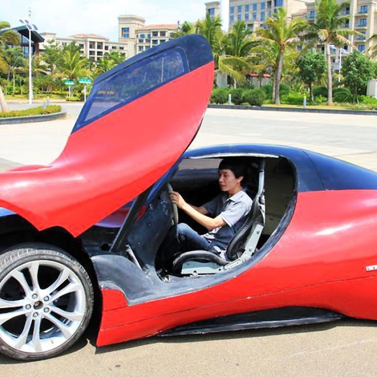 Chinese glass factory worker builds his own electric ‘super car ...