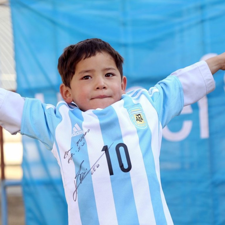 Lionel Messi Sends Autographed Jerseys To His Little Afghan Fan South China Morning Post