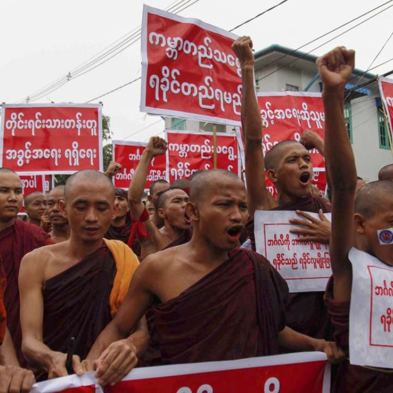 Thousands Of Buddhist Monks March In Anti Muslim Protests In Myanmar S Restive Rakhine State South China Morning Post