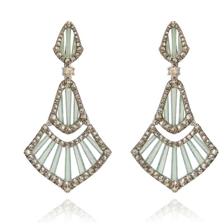 spiral diamond earrings