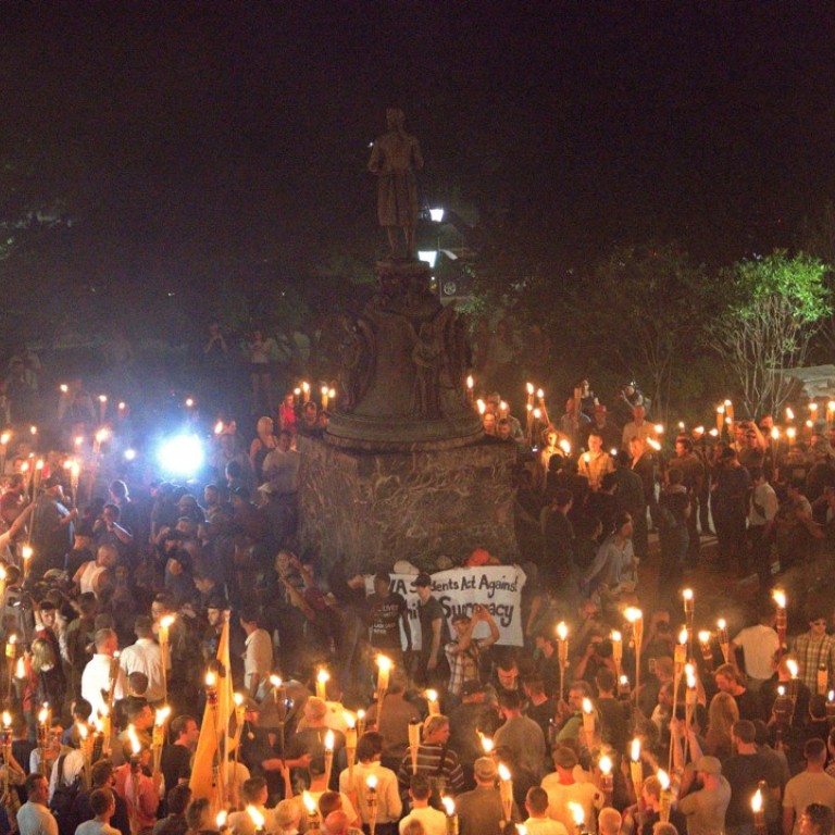 White nationalists with torches march on University of Virginia