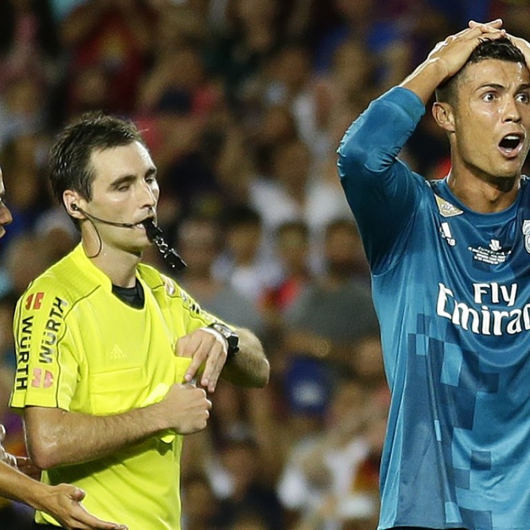 Cristiano Ronaldo Faces Ban For Shoving Referee After Red Card As Real Madrid Rout Barcelona South China Morning Post