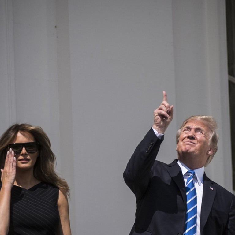 Donald Trump Stares At Eclipse Without Glasses Don T Look Shouts A Worried Aide South China Morning Post
