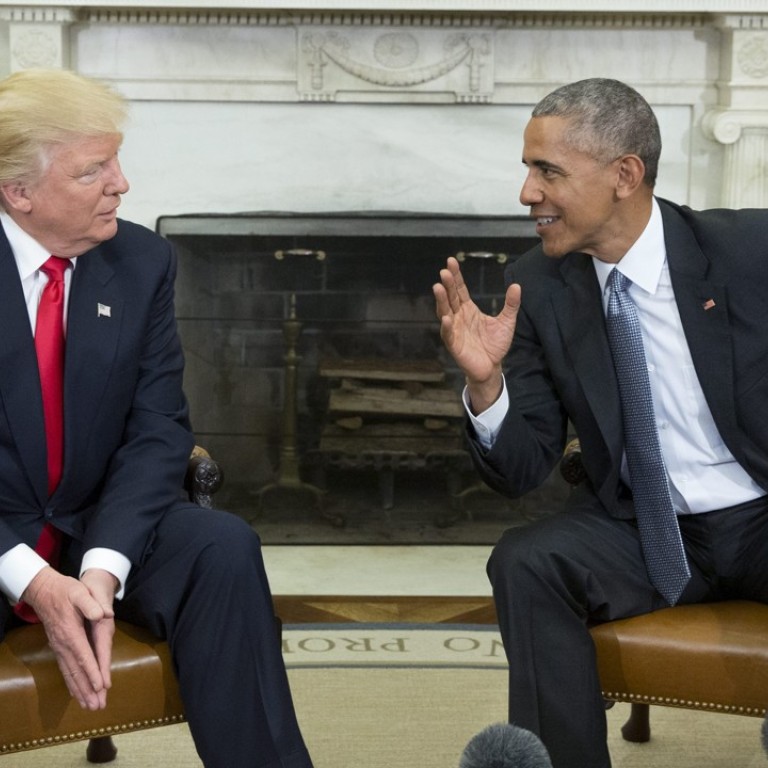 In Leaked Letter To Trump Obama Reminded Him Of Importance Of Democratic Institutions And Global Us Role South China Morning Post