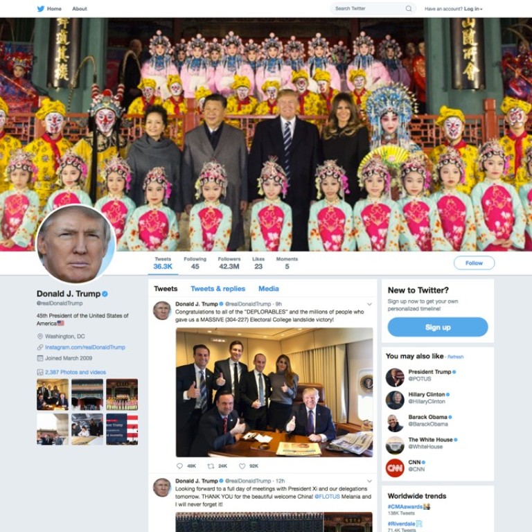Trump Leaps China S Great Firewall To Give Twitter Account A Forbidden City Makeover South China Morning Post