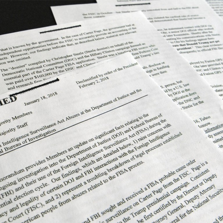 Explainer What Is The Republican Memo About And Is It Telling The Truth South China Morning Post