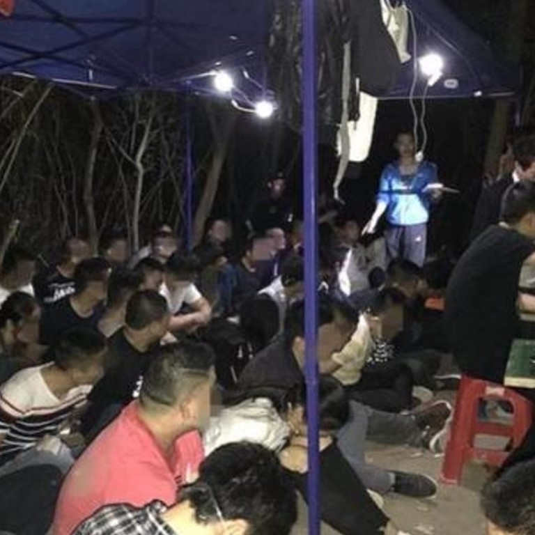 Chinese police arrest 58 linked to illegal gambling den on mountainside | South China Morning Post