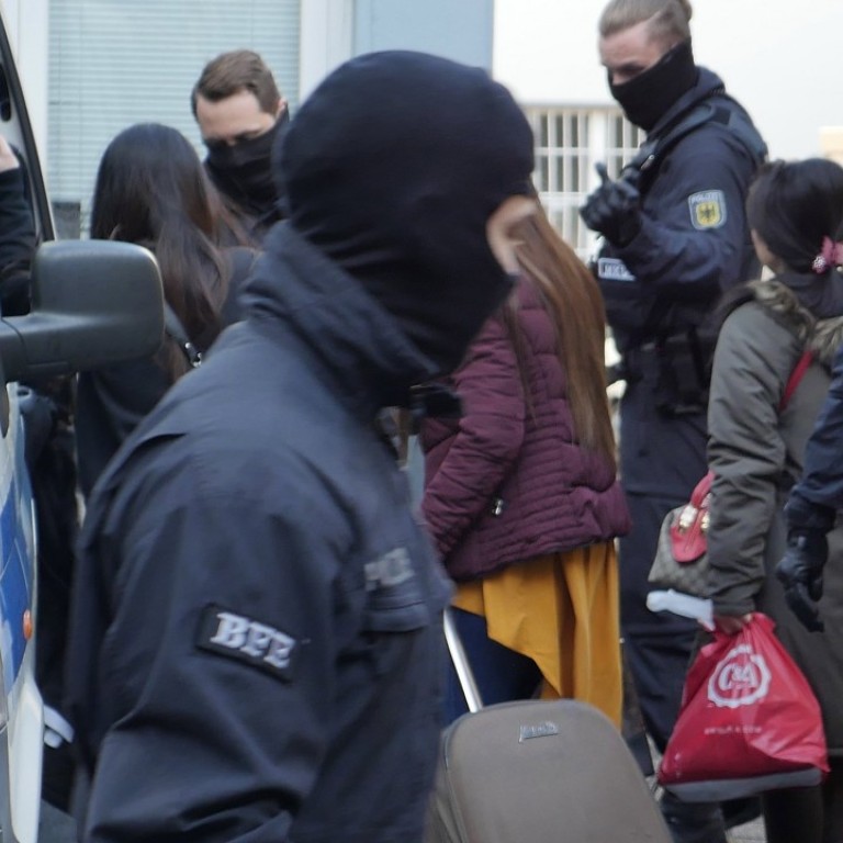 The federal police force said that a record 1,500 officers swooped on more than 60 brothels and flats in 12 of Germany’s 16 states. Photo: EPA