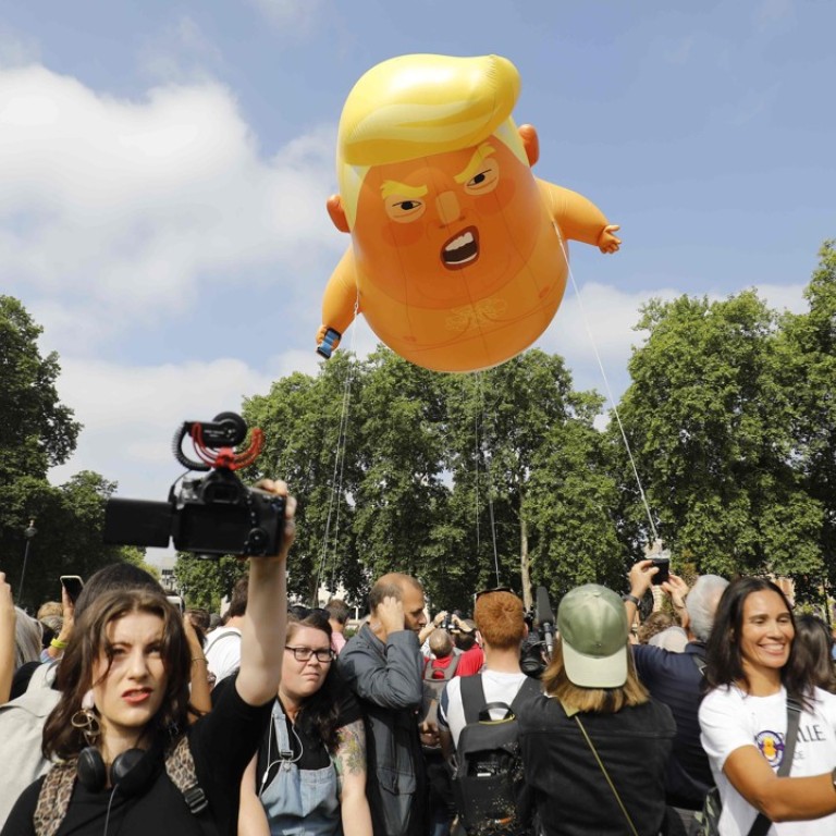 That Baby Balloon Makes Me Feel Unwelcome In London Complains Trump Blaming Mayor South China Morning Post
