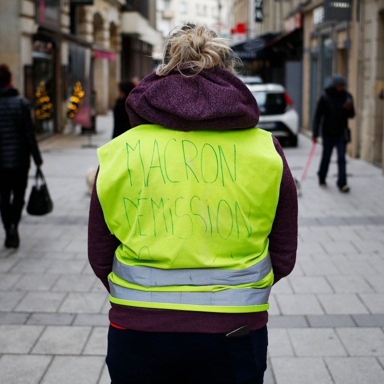 French President Emmanuel Macron Calls For Order After Yellow Vest Attack On Police South China Morning Post