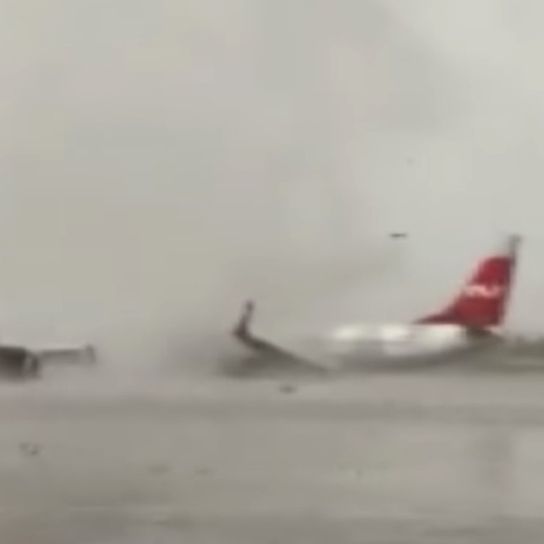 Planes Blown Around Airport As Tornado Tears Through Turkish