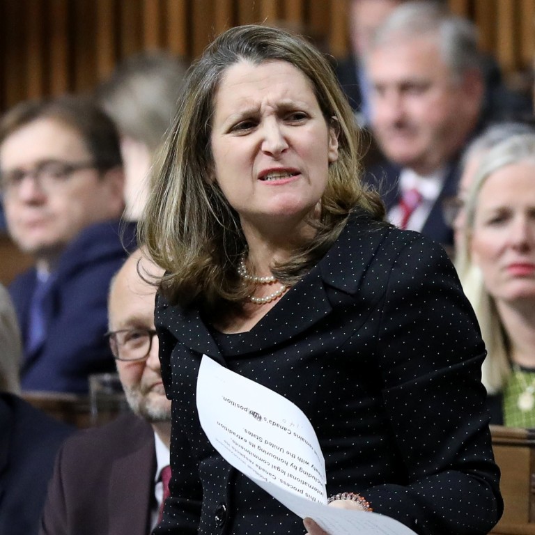 Canadian Foreign Minister Chrystia Freeland Says Fired China Ambassador Was Out Of Step With Government South China Morning Post