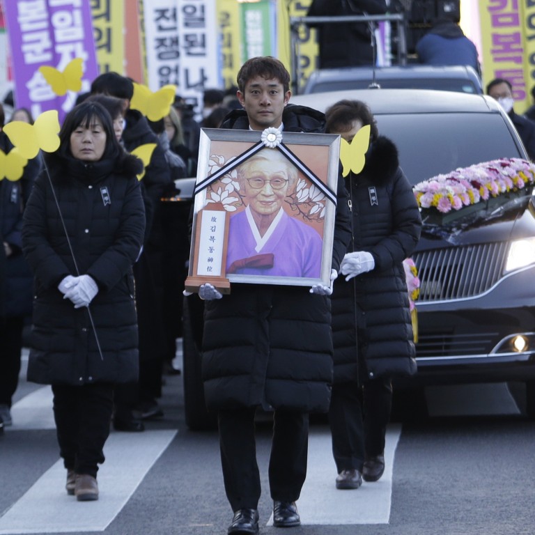 South Koreans Mourning Wartime Sex Slave Kim Bok Dong March On Japanese Embassy In Seoul South China Morning Post